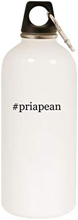 Molandra Products #Priapean - 20oz Hashtag Aço inoxidável garrafa de água branca com morador, branco