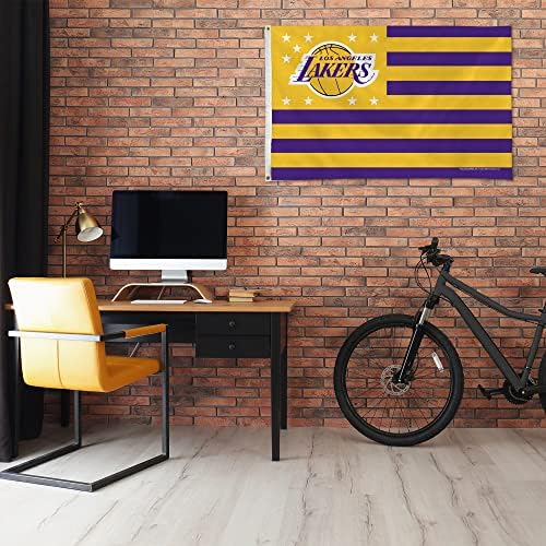 NBA Los Angeles Lakers 3 'x 5' Bandeira - Decora de casa ou externa - decoração feita pela Rico Industries