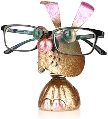 Besportble Eyeglass Stand Stand Iron Art Bunny Rabbit Óculos de sol Display Stand Stand Rack Rack Animal Mesa Ornamentos para Eyewear Decoração de Escritório Decoração de Páscoa Presentes de Páscoa