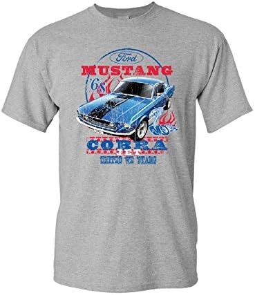 Ford Mustang Cobra 1968 T-shirt United We Stang American Classic Mens Tee Camiseta