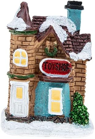 Nolitoy Winter House Building Adornamento Micro ornamentos abriga a decoração de decoração de Natal colecionável Modelo de