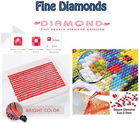 Kits de pintura de diamante para adultos, amarelo árvore de diamante Arte de diamante Kids Beginner Diy 5D Paint by números, Diamante