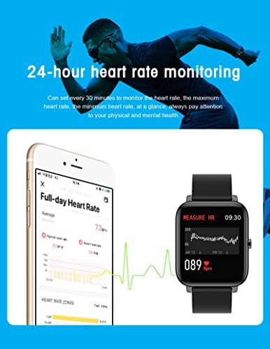 Freqüência cardíaca Blood Oxygen Watch Watch Men e Women's Sports Fitness Watch