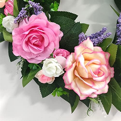 Mgwye roses coloridas brilhantes grinaldas de decoração de decoração pendurada em flores artificiais guirlanda para decoração