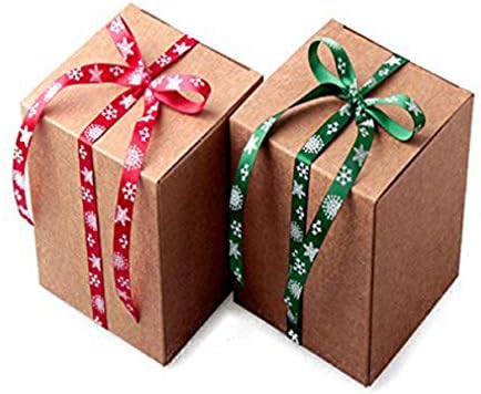 Bestoyard Gift Ribbons 20m de Natal Pacote de neve de fita de poliéster de Natal