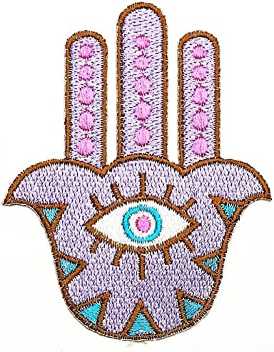 Kleenplus roxo hamsa mão más olho bad buda remendo adesivo artes desenho animado crianças crianças signo símbolo fantasia