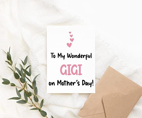 Para o meu maravilhoso gigi no cartão do dia das mães - cartão do dia das mães gigi - cartão gigi - presente para ela - para meu maravilhoso cartão gigi - cartão do dia das mães - cartão de felicitações - cartão de aniversário