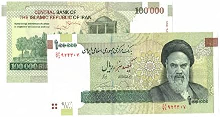 10.000 rials nota de renda não circulada 100.000 riais dinheiro