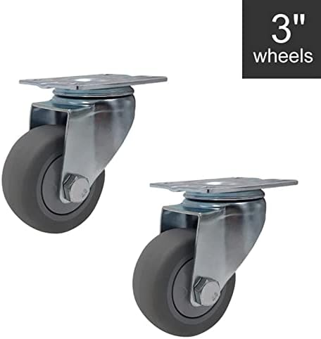 Yuzzi 3 polegadas série média grisce mute universal rodas de roda 100 kg com 2pcs vestíveis