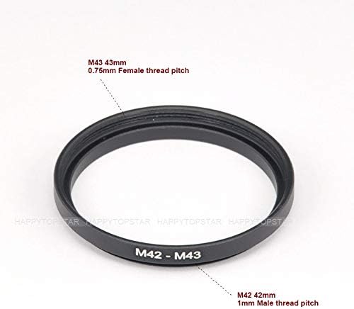Metal M42 a M43 Male para fêmea de 42 mm a 43mm M42-M43 Adaptador de anel de acoplamento para lentes Telescópio
