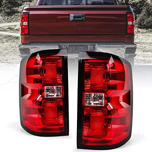 Conjunto de luzes traseiras Huray para 2014-2018 Chevy Silverado Substituição OE Estilo traseiro Lâmpada de freio traseiro Lado