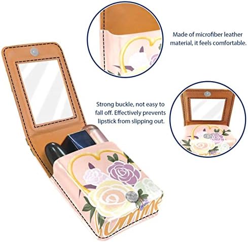 Oryuekan Makeup Batom Caso Tolder Mini Bag Travel Bolsa Cosmética, Organizador com Mirror para Festas de Casamento de Brides dama