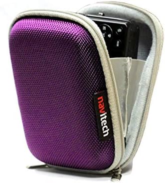 Caixa de câmera à prova de choque Navitech Purple compatível com YouMeet 2.7 Câmera digital compacta