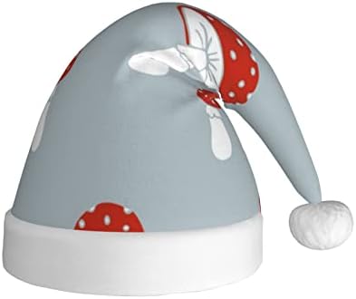 Chapéu de Natal de cogumelo de desenho animado simples, pelúcia de capim para homens para homens, romance hatchristmas de ano