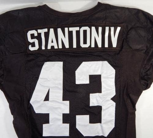 2015 Cleveland Browns Johnny Stanton IV #43 Game usado Brown Practice Jersey 48 7 - Jerseys de jogo NFL não assinado usada