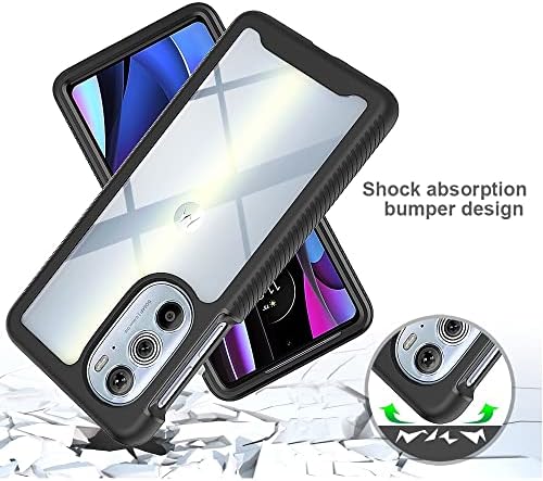 Caixa de capa de telefone Caso de proteção completa compatível com a borda moto 30 Pro Hard PC+Soft Silicone TPU 3in1 Tampa