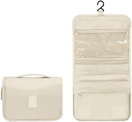 Luxtude Holding Hanketing Saco para mulheres com gancho suspenso, bolsa de produtos de higiene pessoal que viaja com água resistente à água, bolsa organizadora de viagens portáteis para produtos de higiene pessoal, chuveiro, banheiro, acessórios de cosméticos etc.