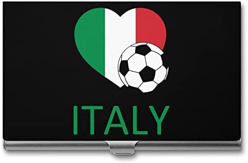 Love Italy Soccer Id Id Card Titular Silm Case Profissional Metal Name Cartão Organizador