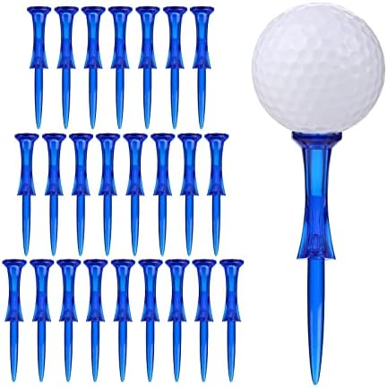 WMAWJBT Golf Tees 3-1/4 '' 50 contagem de plástico camisetas de golfe reduzido e spin lateral de spin lateral tees de golfe não quebráveis ​​Durabilidade e estabilidade Golf Tee