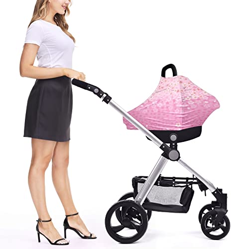 Tampa de assento de carro para bebês Flors Florals Tree Branch Spring Cobertura de enfermagem Tampa de carrinho de cachecol de amamentação para bebês Multryuse Infant Carseat Canopy para meninos meninas, Presentes de chuveiro