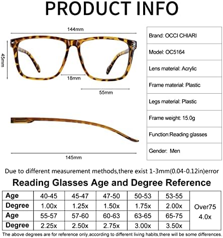 Occi Chiari Fashion Reading Glasses Frame Eyewear Mulheres homens