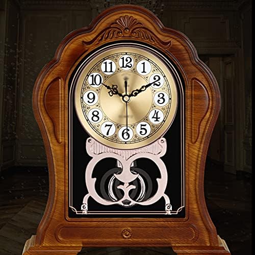 Uxzdx eu european retro mudo relógio relógio quarto quarto mesa plástico relógio home decoração de quartzo mesa de