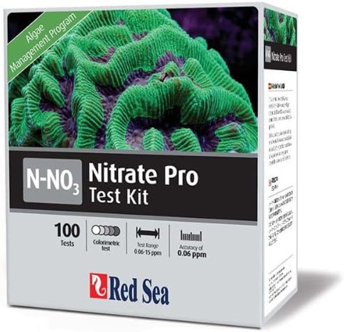 RED FISH PARM Pharm Are21420 Kit de teste de nitrato de água salgada para aquário, 100 testes