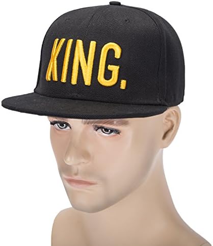 Chapéus de hip-hop de Wendywu King e Queen 3D amantes bordados Casais Caps Snapback Caps Ajustável