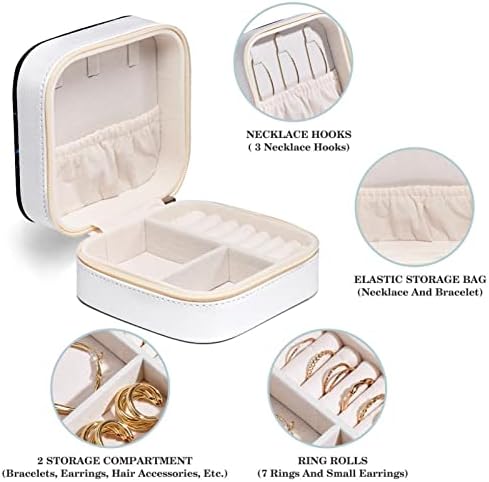 Mini Jóias portáteis de viagem Caixa de joias para anel, pingente, brinco, caixa de organizador de colar, presentes de