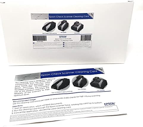 Cartão de limpeza Waffletechnology para Epson CaptureOne Check Scanner