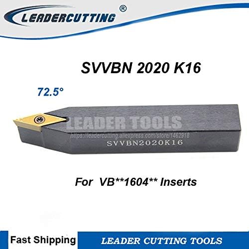 FINCOS SVVBN2020K16 TODRADOR DE TRANSPORTE CNC CNC, 72,5 DREGEE Ferramentas de torneamento externo, ferramenta de corte de torno, porta -ferramenta para VBGT/VBGT1604 Inserir -