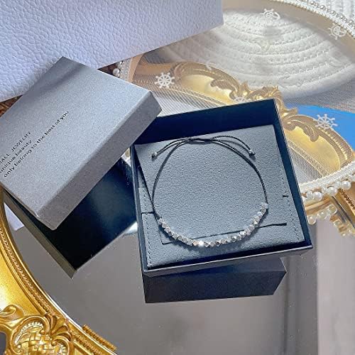 Pulseiras de link de ouro em Engminguoz, pulseira de contas quadradas de ouro 14k, pulseiras de prata para mulheres, pulseiras