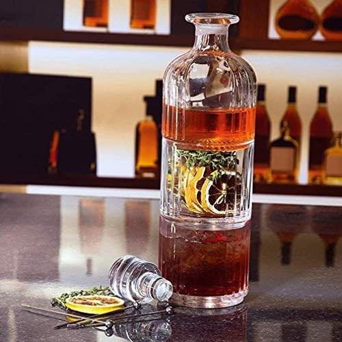Decanter Whisky Decanter para Bourbon ou vinho de bebidas alcoólicas, inclui 2 copos de uísque para licor, conhaque, vodka e conjunto