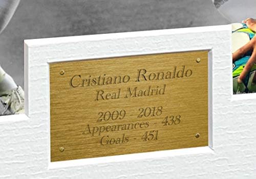 12x8 A4 Christiano Ronaldo Real Madrid Celebração autografada fotografia fotográfica Frame Futebol Futebol Poster Presente