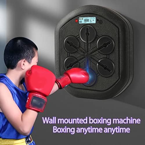 Máquina de boxe de música de atualização - Equipamento de reação de alvo de parede para crianças adultos Liberação do estresse