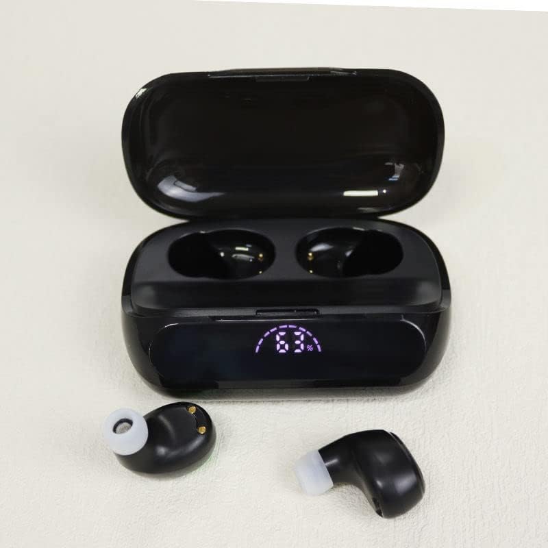 Fones de ouvido sem fio Bluetooth 5.3 fones de ouvido, fones de ouvido de 15h de tempo de reprodução ipx5 fones de ouvido Bluetooth à prova d'água, com microfone para TV Smart Phone Laption Sports/Work, Black