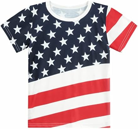 Camisa de bandeira americana cm-kid para crianças meninas meninas 4º de julho Camiseta infantil