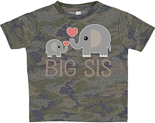 camiseta de elefante de elefante da irmã Big Sis Big Sis