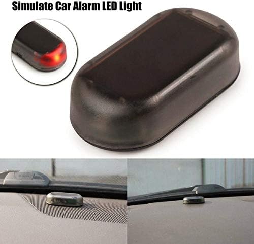 Alarme do carro Light Car Solar Power simulado Alarme de alerta simulado LED Anti-roubo Luz de segurança com uma nova porta USB, azul x2