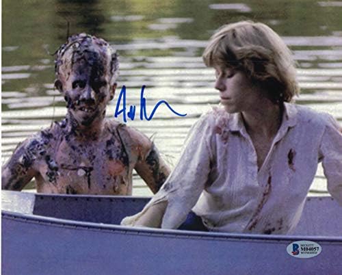 Beckett autêntico Ari Lehman Autograph 8x10 Jason sexta -feira, 13º jovem Jason no lago