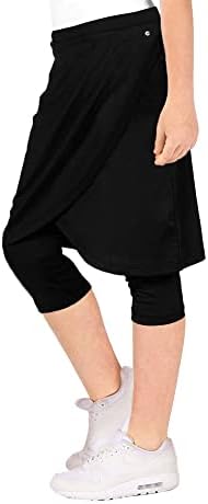 Aurgelmir Girls Knee Allited Saias de cintura elástica com leggings crianças fofas de tênis de golfe ativo skorts