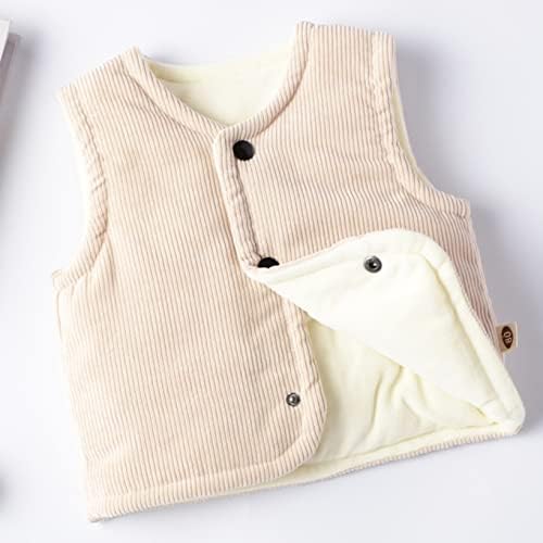 Qiinciao bebê algodão mangas colete colete infantil criança acolchoada cistascoat inverno quente camiseta