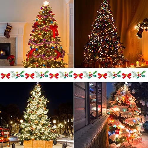 Luzes da árvore de Natal - Multicolor 480 LED 9,82ft x 16 luzes de gota decorações de Natal com 8 modelos e função de memória