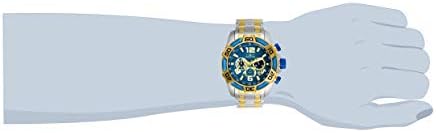 Correia de aço inoxidável do Invicta Men Men Diver Quartz, dois tons, ouro, 26 relógio casual