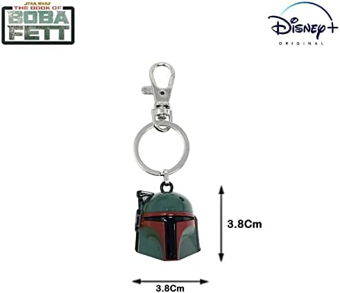 O Mandaloriano O Livro de Boba Fett Capacete 3D Chaves, Guerra nas Estrelas, Lucasfilms Official Disney Keychain