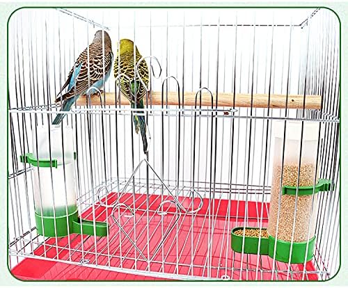 dispensador de água de pássaro Shangboyi, distribuidor automático de sementes de plástico e água, alimentador de água de tubo para canários de papagaio tentilhões periquitos