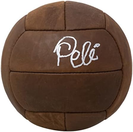 PELE assinou o vintage bola de futebol Bas