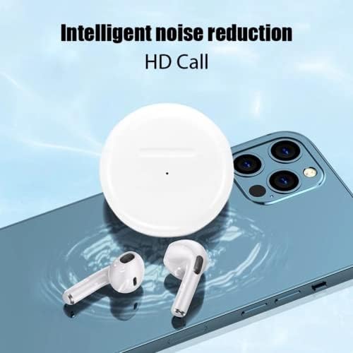 MHA Wireless Bluetooth Earbuds-Ruído cancelando fones de ouvido sem fio e fones de ouvido brancos-caixa de carregamento sem