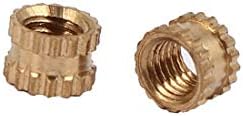 X-dree m3 x 3 mm feminino fêmea bronze bronze inserção roscada porcas de incorporação 100pcs (m3 x 3 mm rosca hãs inserciones roscadas