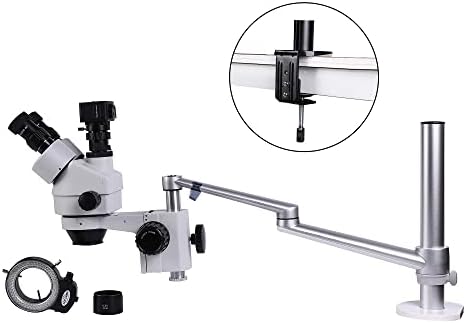 Liujun Microscópio ajustável suporte Metal Metal 25mm Pilar binocular Trinocular Microscopio Suporte de suporte de mesa